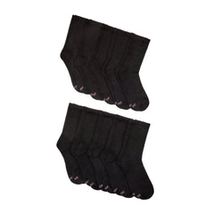 Hanes Moves X-Temp Women's Crew Socks, 10-Pairs, Shoe Sizes 8-12