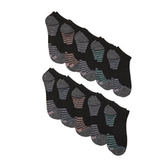 Hanes Moves X-Temp Women's No Show Socks, 10-Pairs, Shoe Sizes 8-12
