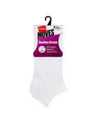 Hanes Moves Women's Seamless Stretch No Show Socks, 3 Pairs
