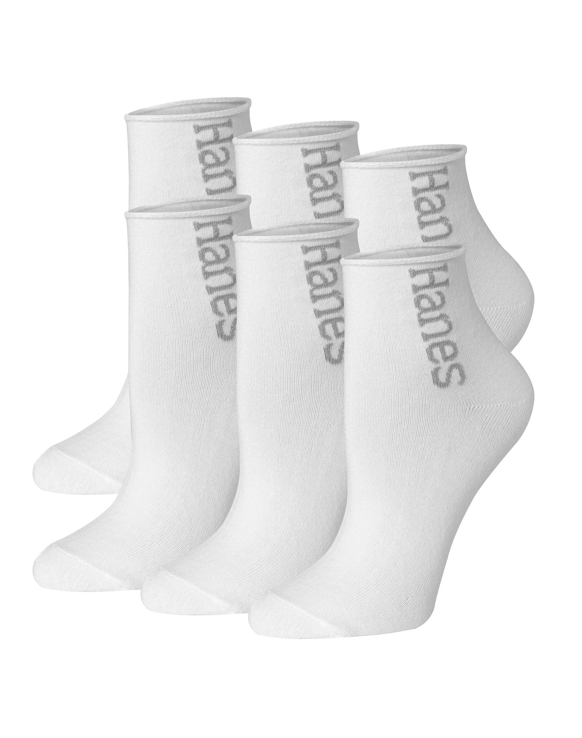 Hanes Originals Women's SuperSoft Mid Crew Socks, Extended Sizes, 6-Pairs