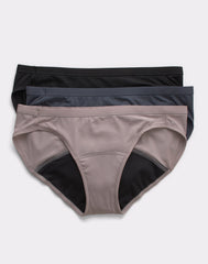 Hanes Comfort, Period. Women's Bikini Period Underwear, Light Leaks, Neutrals, 3-Pack