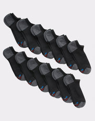 Hanes X-Temp Men's Lightweight No Show Socks, Shoe Sizes 6-12, 12-Pairs