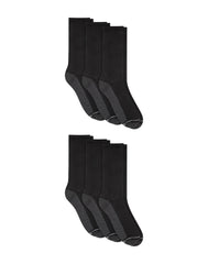 Hanes Double Tough Men's Crew Socks, Comfort Top, Shoe Sizes 12-14, 6-Pairs