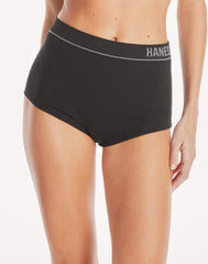 Hanes Originals Women's Seamless Rib Boyfit Underwear, Neutrals, 6-Pack
