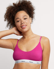Hanes Originals Women's Cropped Bralette, Moisture-Wicking Stretch Cotton