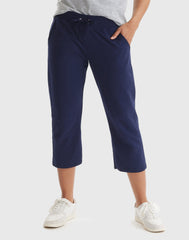 Hanes Women's French Terry Capri Pants with Pockets, 22"