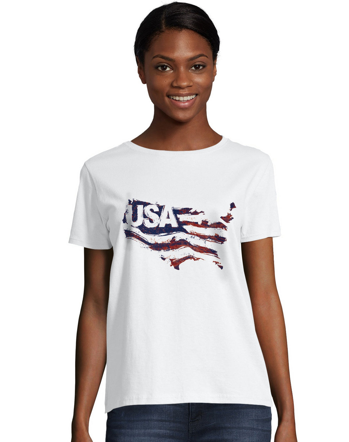 Hanes Women's Stripes of Pride Graphic Tee