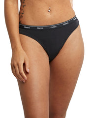Hanes Originals Women's Thong Underwear, Breathable Stretch Cotton, 6-Pack