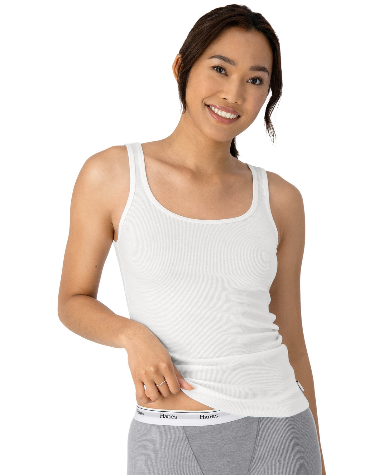 Hanes Originals Women's Cotton Ribbed Tank, 3-Pack