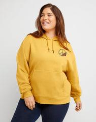 Hanes Originals Women's Fleece Hoodie, Stay Groovy (Plus Size)