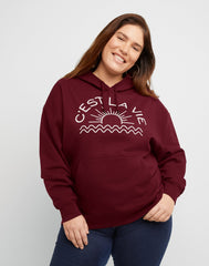 Hanes Originals Women's Fleece Hoodie, C'est La Vie (Plus Size)
