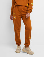 Hanes Originals Women's Fleece Joggers, Placed Flowers, 30"