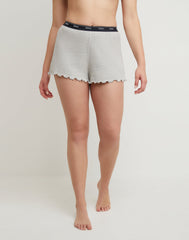 Hanes Originals Women's Rib Lounge Shorts, Lettuce Edge
