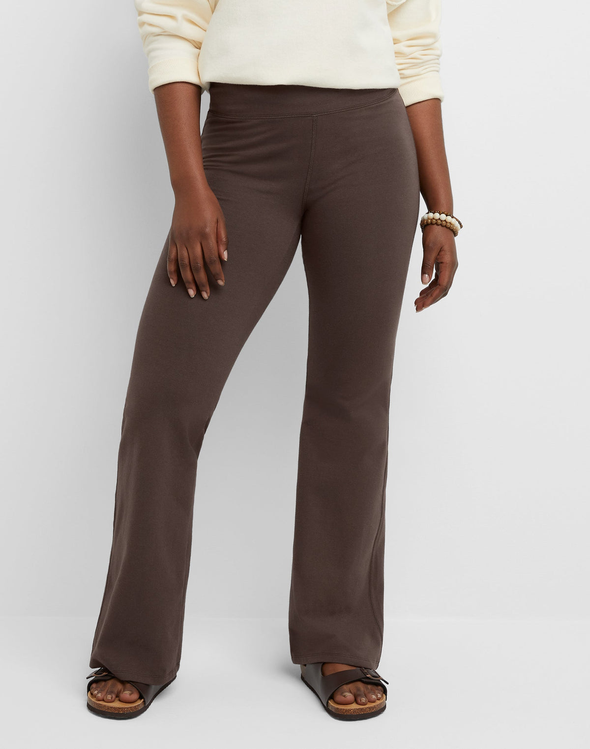 Hanes Originals Women's Stretch Jersey Flare Leggings, 31"