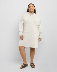 Hanes Originals Women's Soft Brushed Fleece Hoodie Dress (Plus Size)