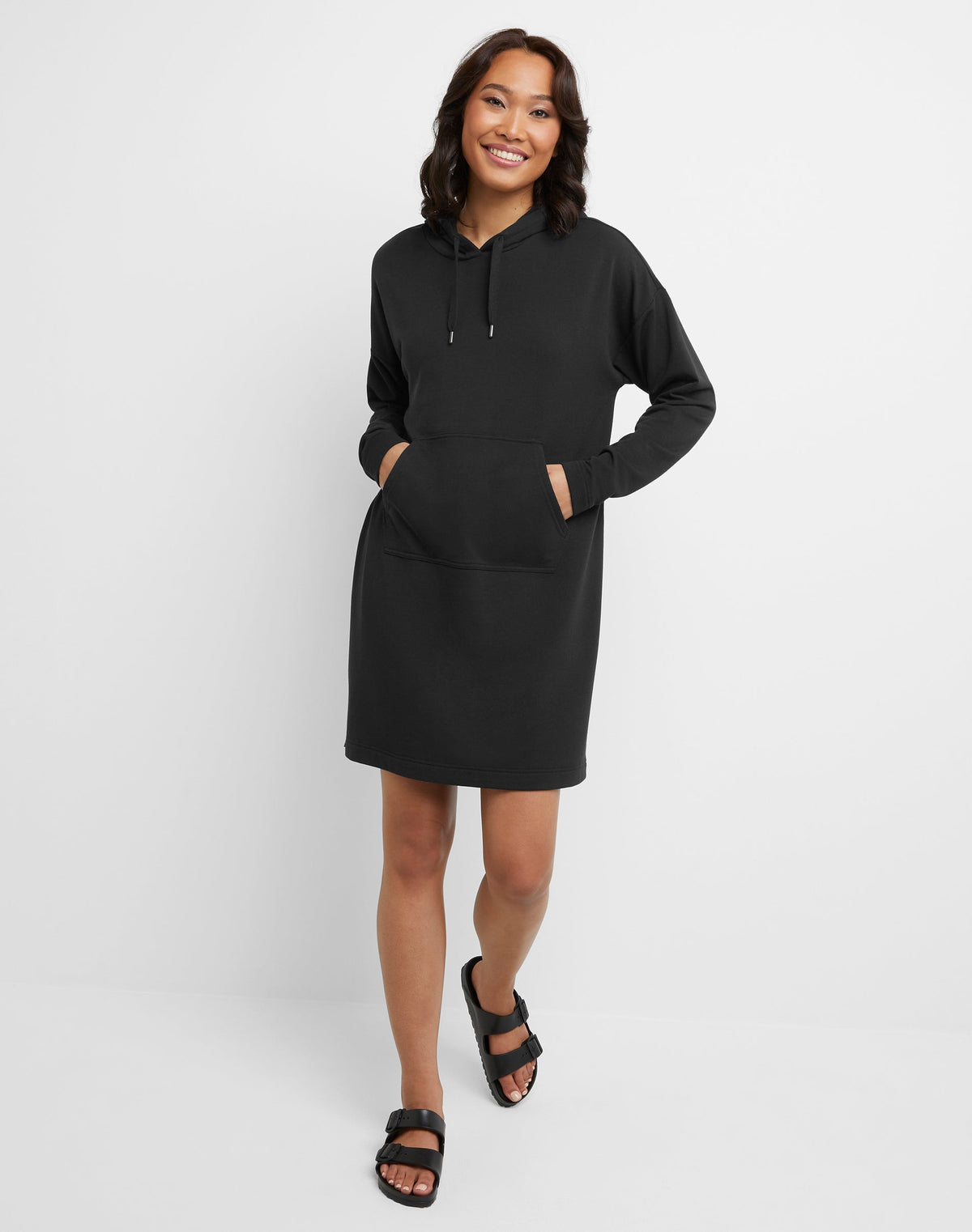 Hanes Originals Women's Soft Brushed Fleece Hoodie Dress