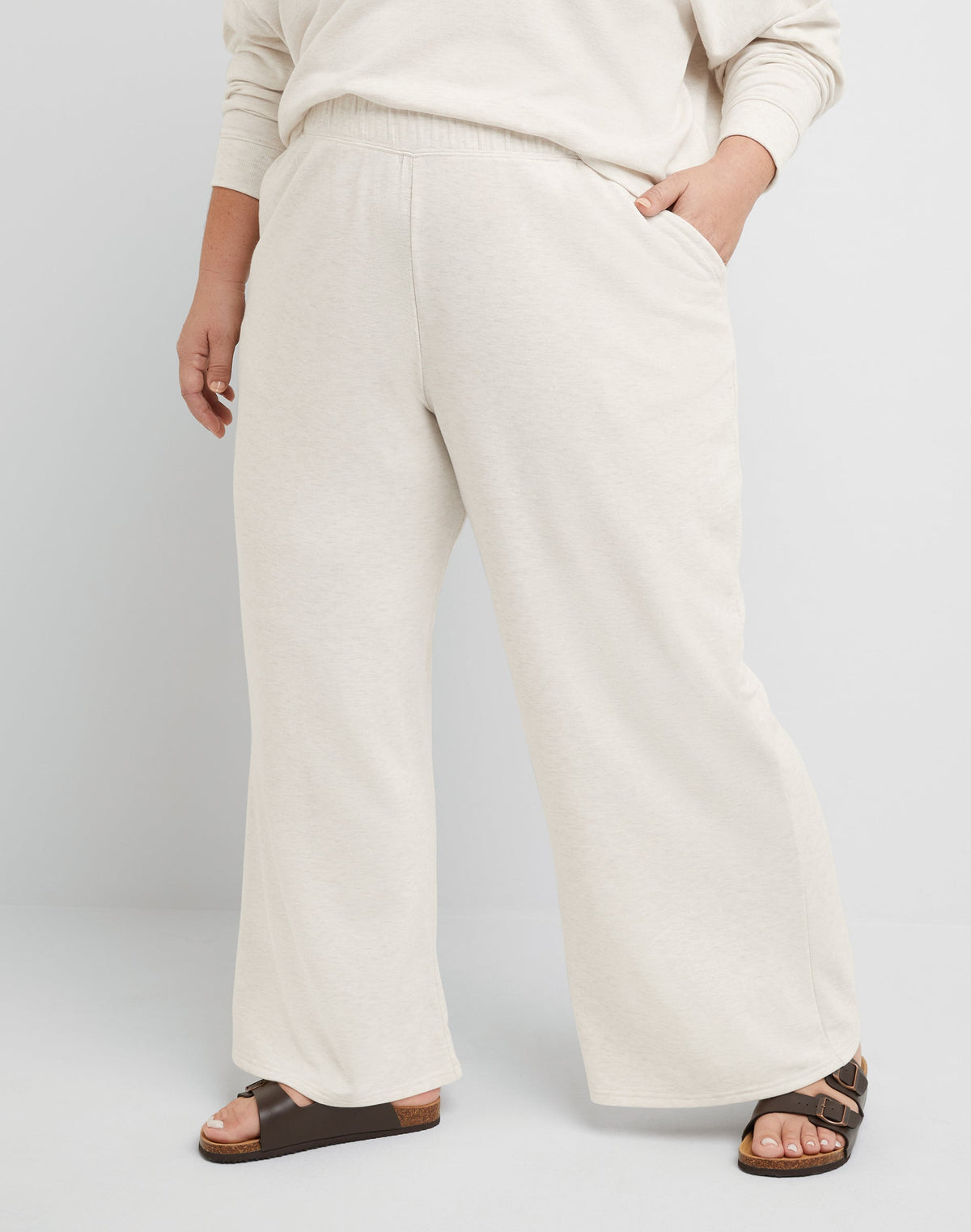 Hanes Originals Women's Fleece Palazzo Pants, 28.5" (Plus Size)