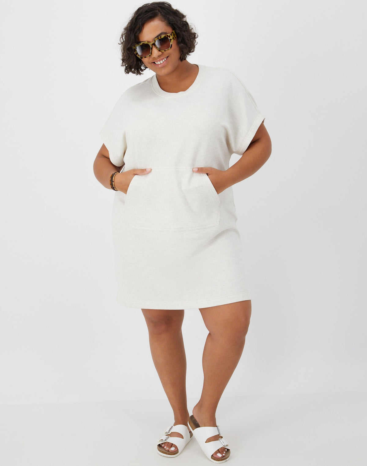 Hanes Originals Women's Soft Brushed Fleece Kanga Dress (Plus Size)