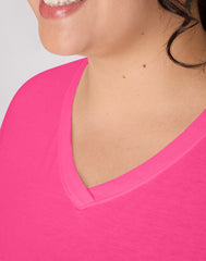 Hanes Just My Size Cotton Jersey Short Sleeve V-Neck T-Shirt (Plus Size)