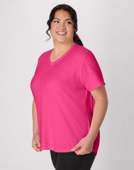Hanes Just My Size Cotton Jersey Short Sleeve V-Neck T-Shirt (Plus Size)