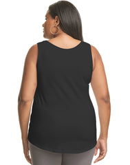 Hanes Just My Size Women's Cotton Jersey Tank, Shirttail Hem (Plus Size)