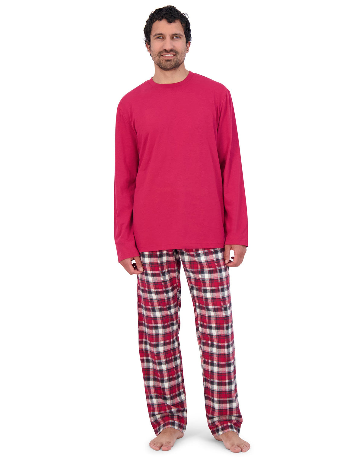 Hanes Men's Flannel Pajama Set, Cotton Blend
