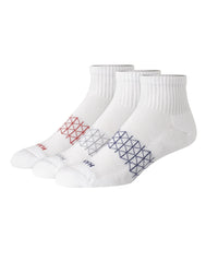 Hanes Absolute Active Men's Cushioned Ankle Socks Pack, 3-Pack, Moisture Wicking