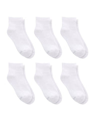 Hanes Pure Comfort Girls' Organic Cotton Ankle Socks, 6-Pairs