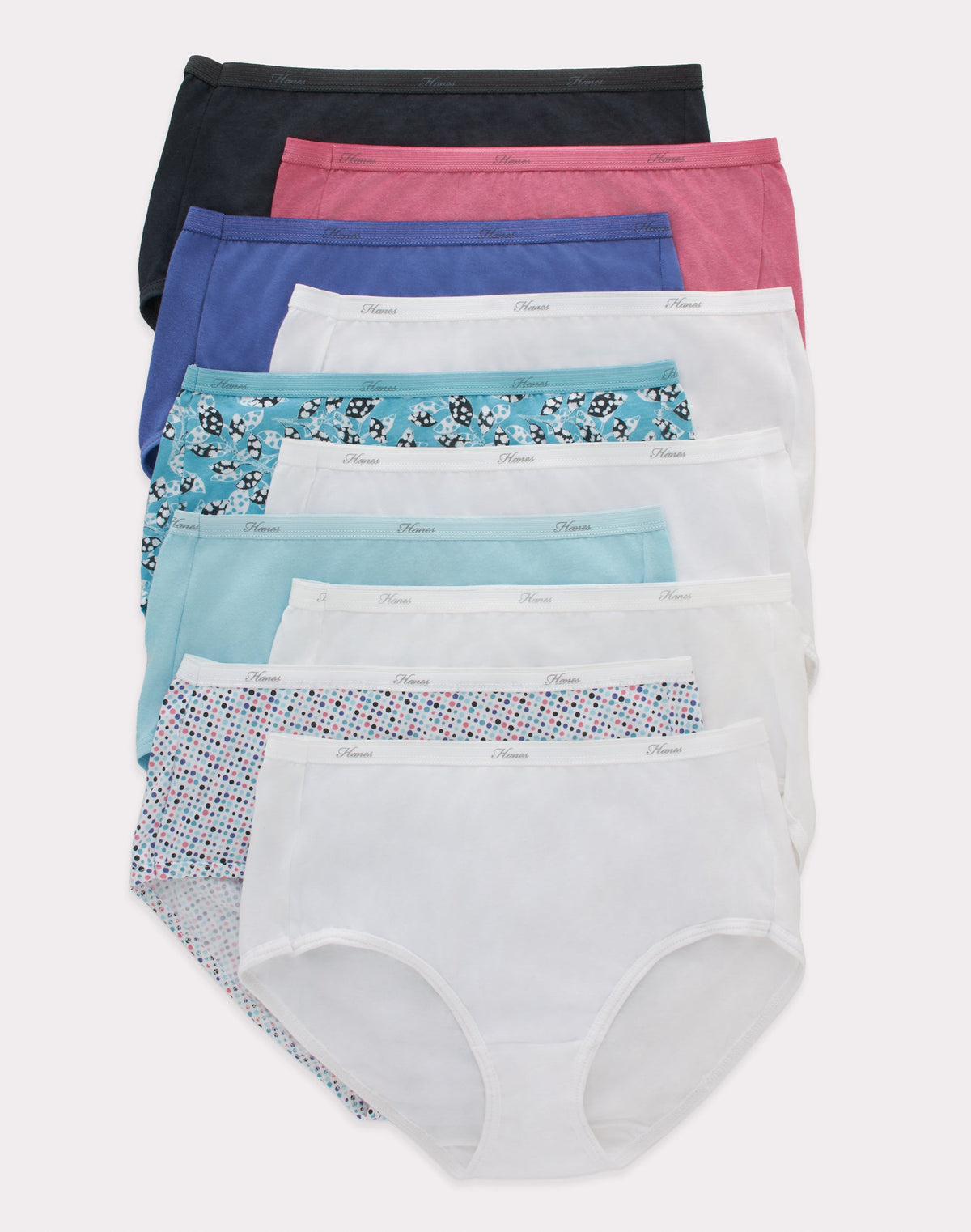 Hanes Women's Cotton Assorted Briefs 10-Pack