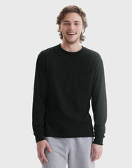 Hanes Essentials Men's Cotton Long Sleeve Pocket Tee