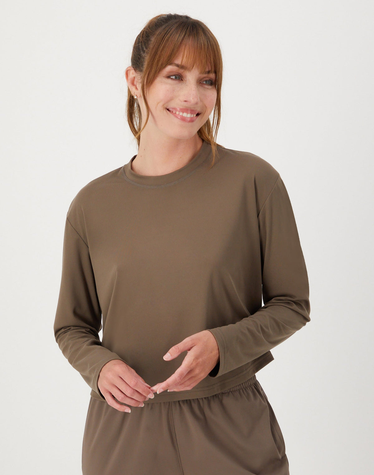 Hanes Moves Women's Cropped Long Sleeve T-Shirt
