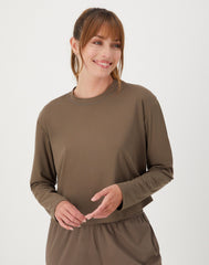 Hanes Moves Women's Cropped Long Sleeve T-Shirt