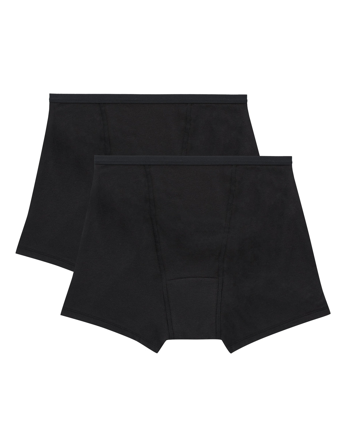 Hanes Comfort, Period. Women's Boxer Brief Period Underwear, Super Leaks, 2-Pack