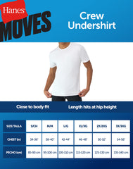 Hanes Moves Ultimate Men's Breathable Mesh Crewneck T-Shirt, X-Temp, White, 3-Pack