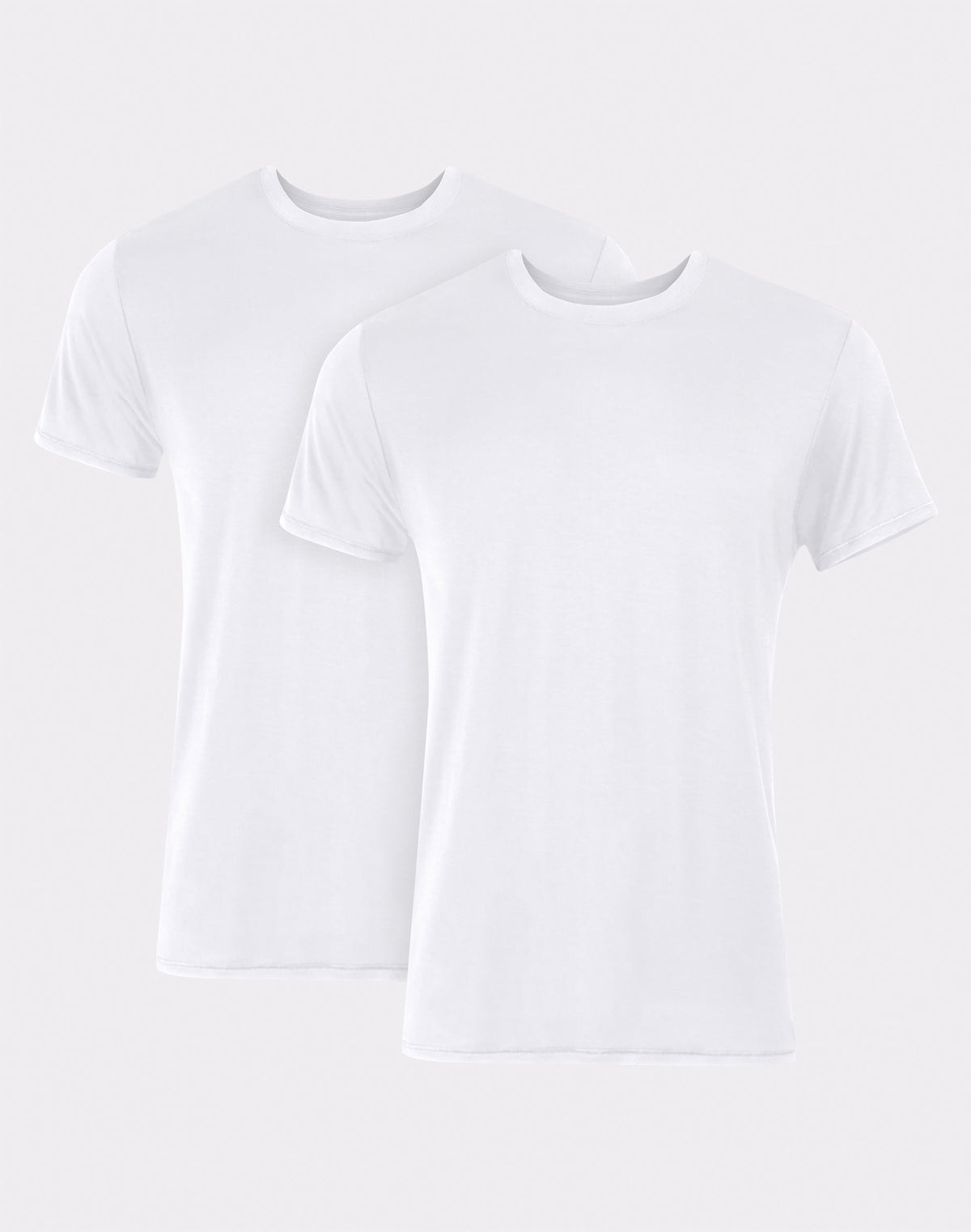 Hanes Originals Ultimate Men's SuperSoft Crewneck Undershirt, White, 2-Pack