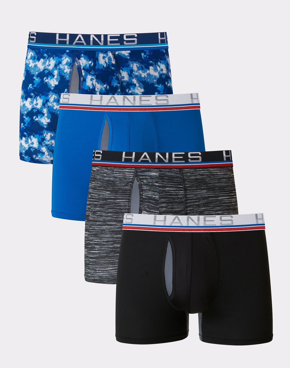 Hanes Sport Total Support Pouch Men's Trunk Underwear, X-Temp, 4-Pack