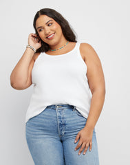 Hanes Originals Women's Racerback Ribbed Tank (Plus Size)