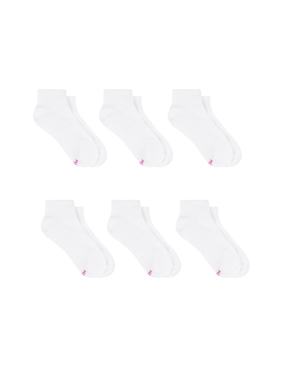 Hanes Moves Women's Ankle Socks, X-Temp, Shoe Sizes 8-10, 6-Pairs