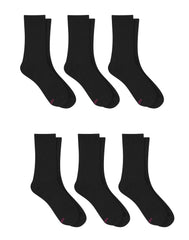 Hanes Women's Performance Crew Socks, Cushioned, 6-Pairs
