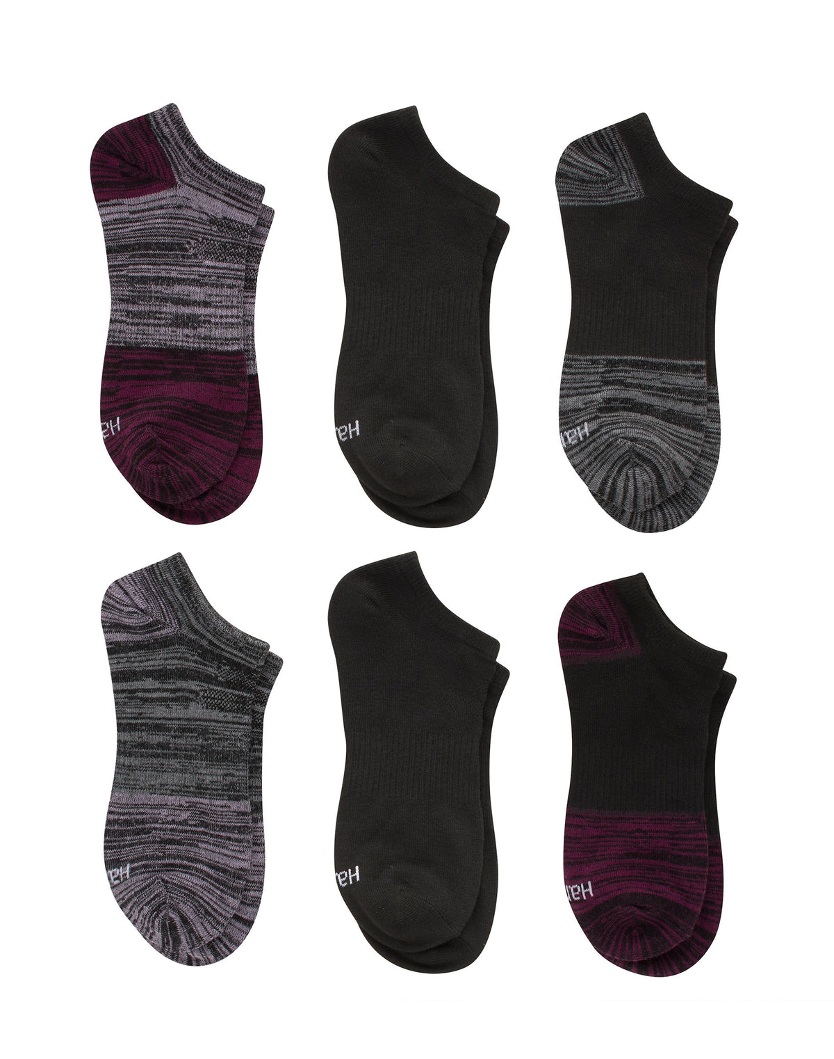 Hanes Women's Lightweight Performance No Show Socks, 6-Pairs