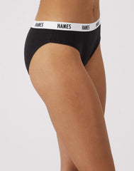 Hanes Soft & Breathable Women's Ribbed Cotton Bikini Underwear, 3-Pack