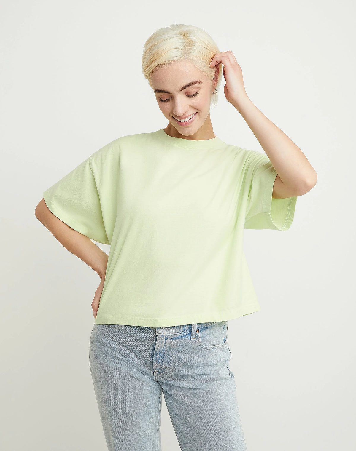 Hanes Women's Garment Dyed Cropped Cotton T-Shirt