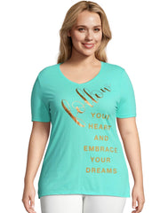 Hanes Just My Size Women's Graphic T-Shirt, Follow Your Heart (Plus Size)