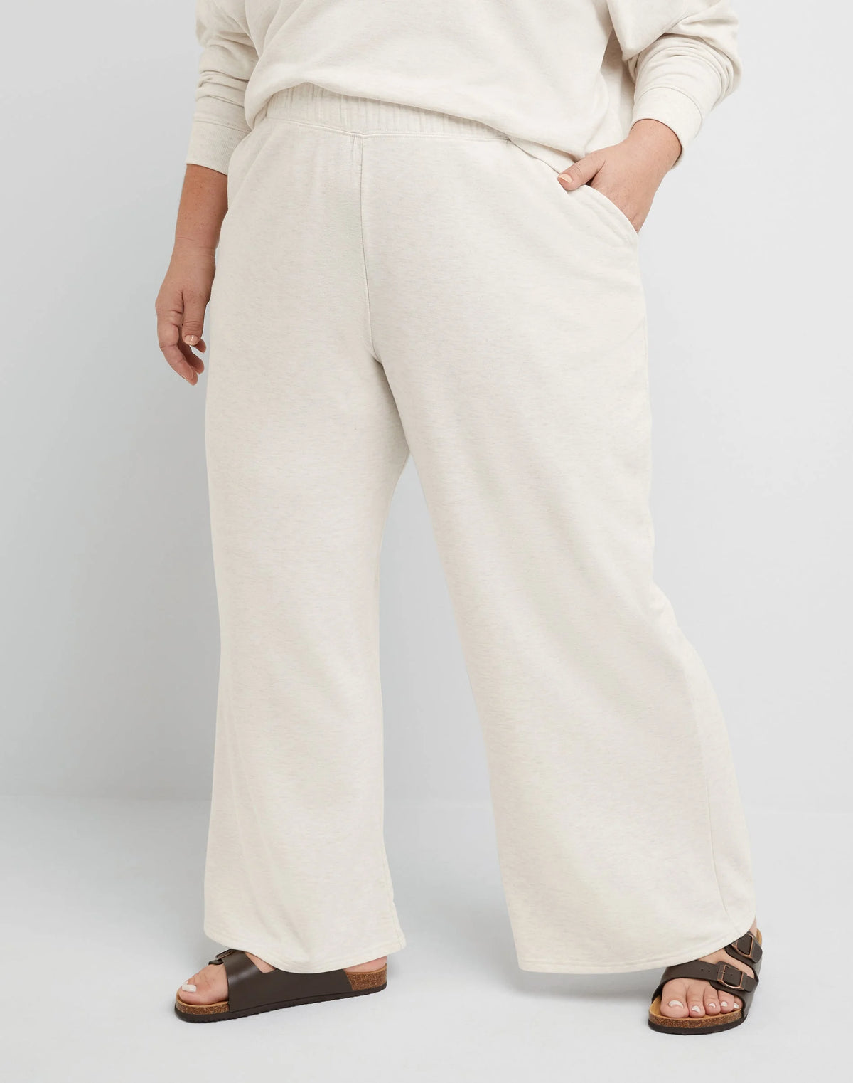 Hanes Originals Women's Fleece Palazzo Pants, 28.5" (Plus Size)