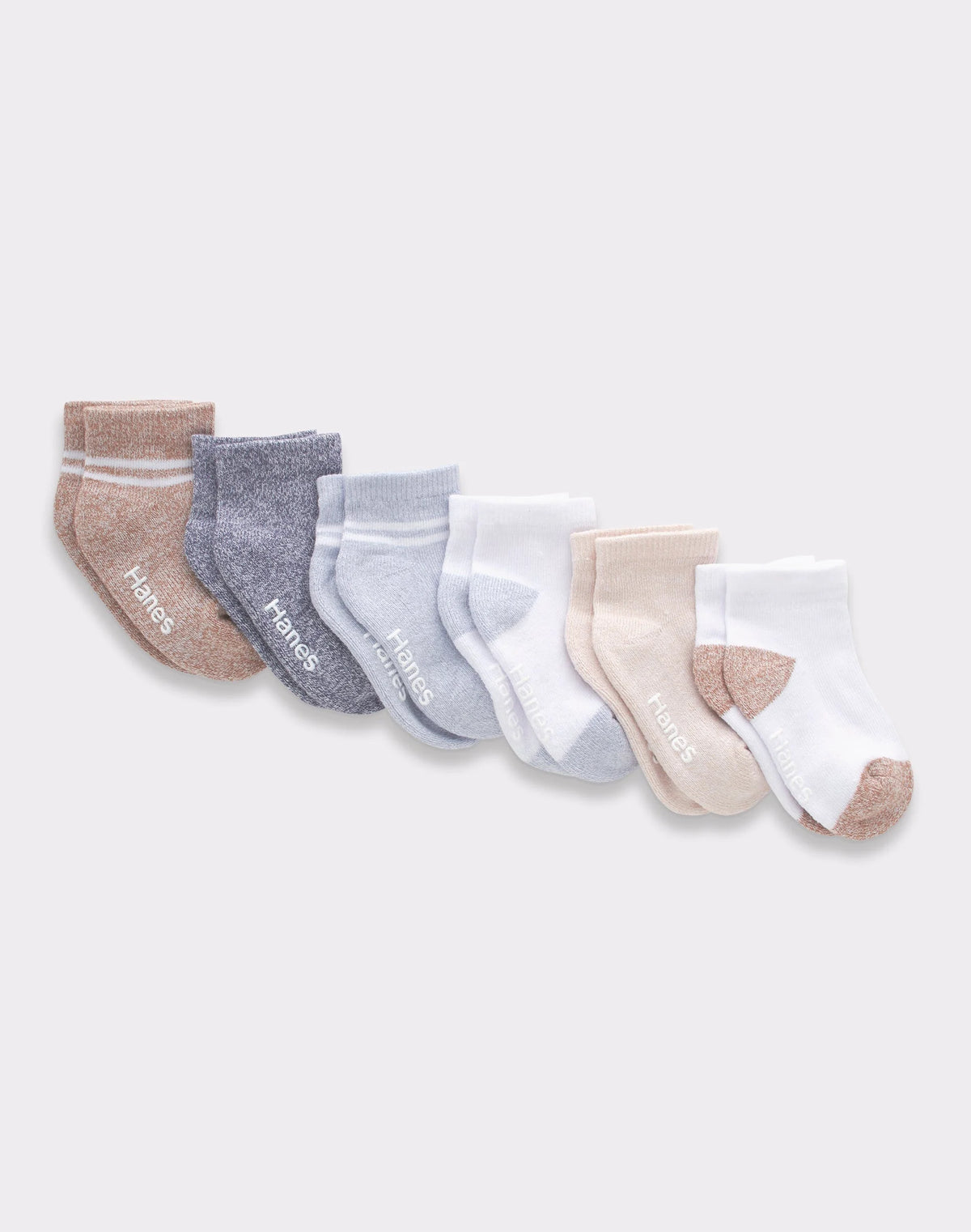 Hanes Pure Comfort Infant/Toddler Boys' Ankle Socks, Organic Cotton, 6-Pairs