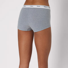 Hanes Originals Women's Boyshort Underwear, Breathable Stretch Cotton, Assorted, 4-Pack