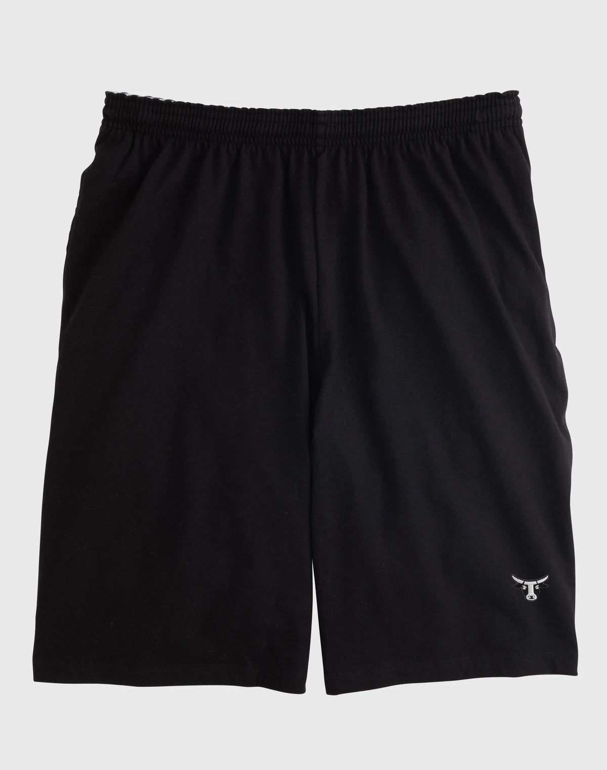 Hanes Beefy-T Men's Shorts, Bull Logo, 9"