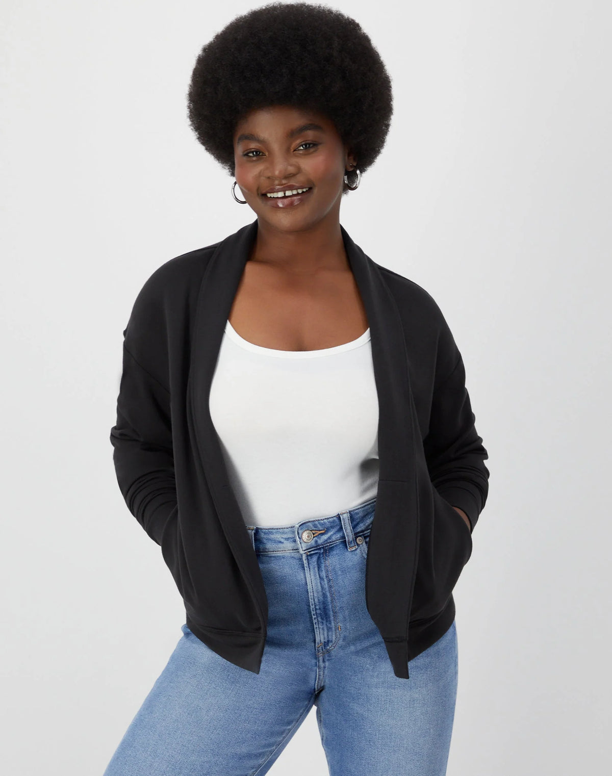Hanes Originals Women's Soft Brushed Fleece Cardigan