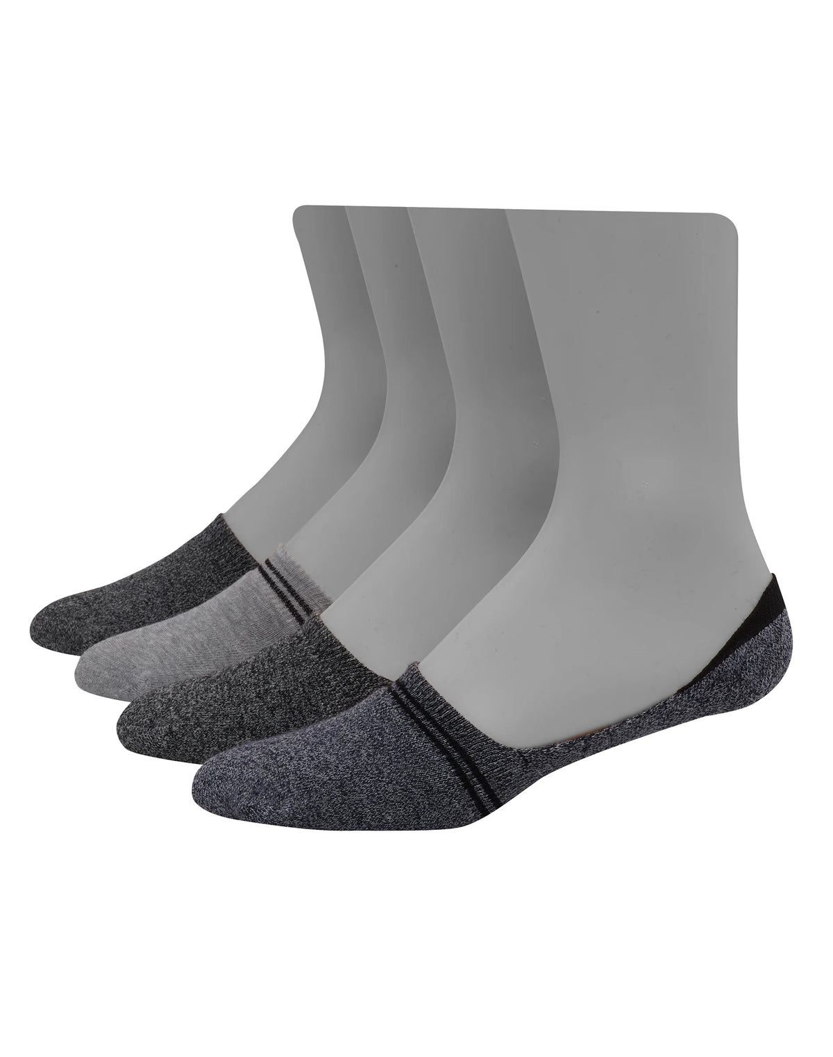 Hanes Men's Cushioned Liner No-Show Socks, 4-Pack