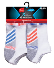 Hanes Boys' X-Temp Active Cool No Show 6-Pack
